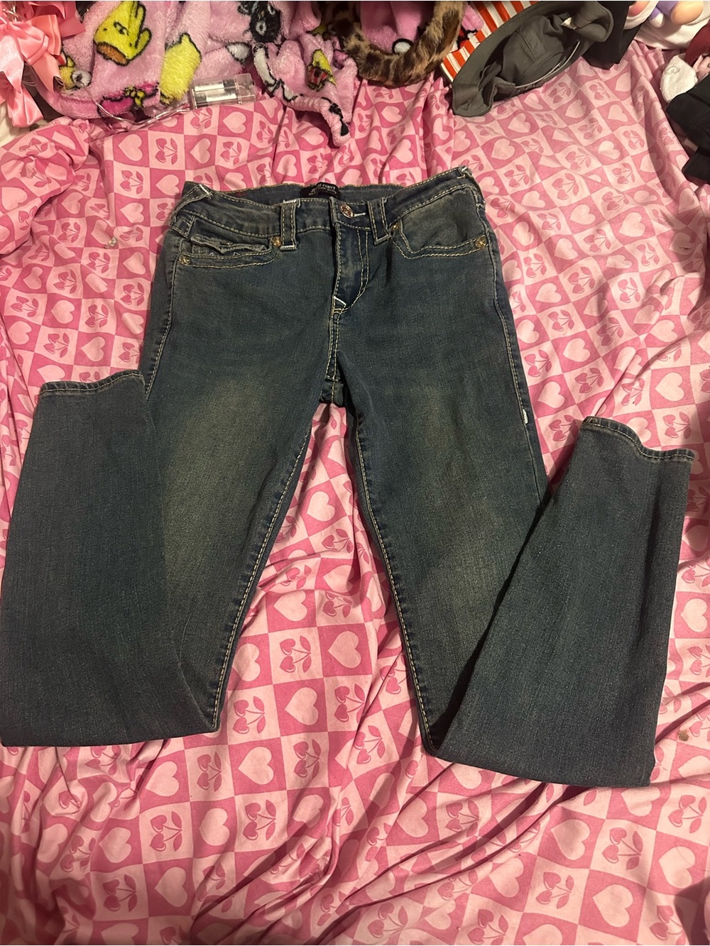 True Religion Skinny Jeans in Dark Blue Wash